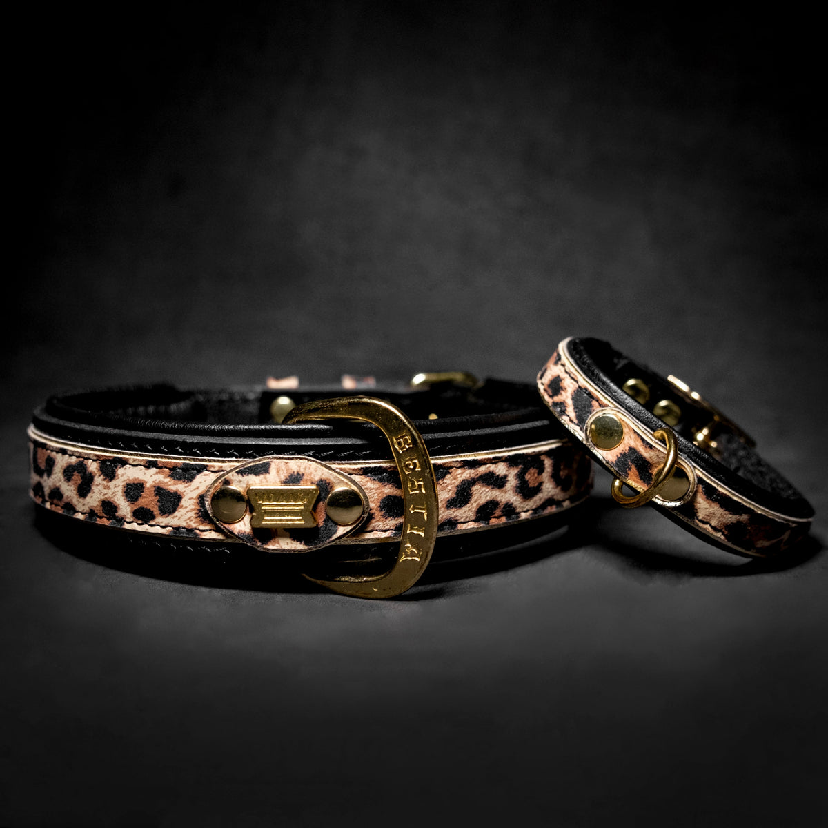 Leopard Puppy Leather Collar — Pre-Order