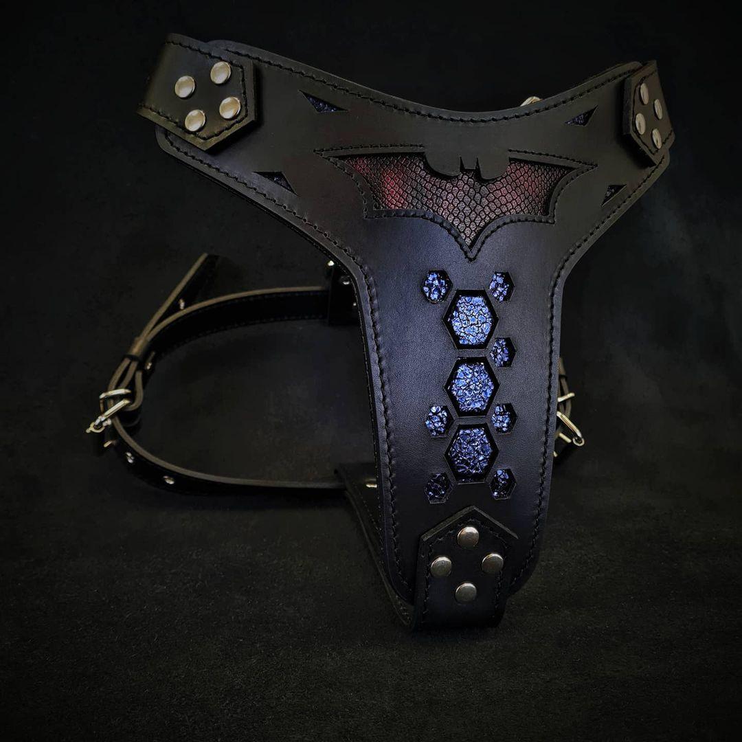 Signature Leather Dog Harness — Black