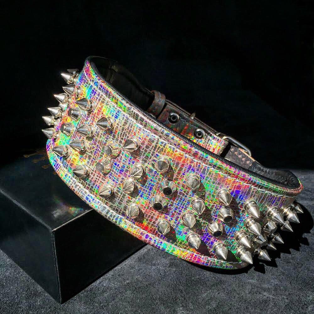 Chameleon Colour-Shift Leather Collar — 2.8", Limited