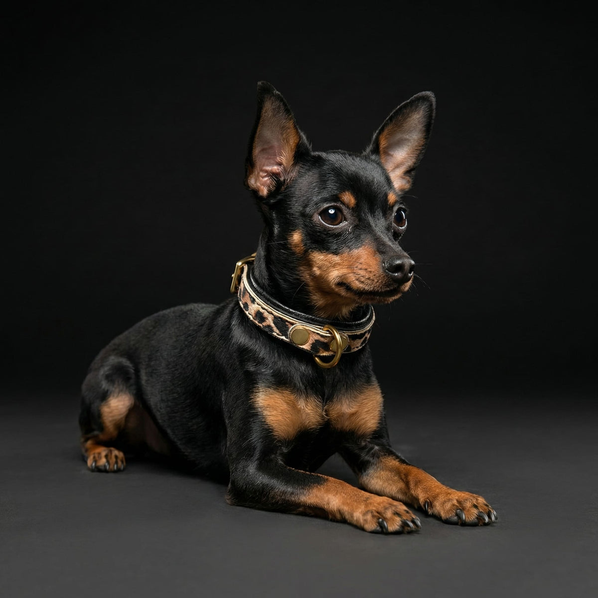 Leopard Puppy Leather Collar — Pre-Order