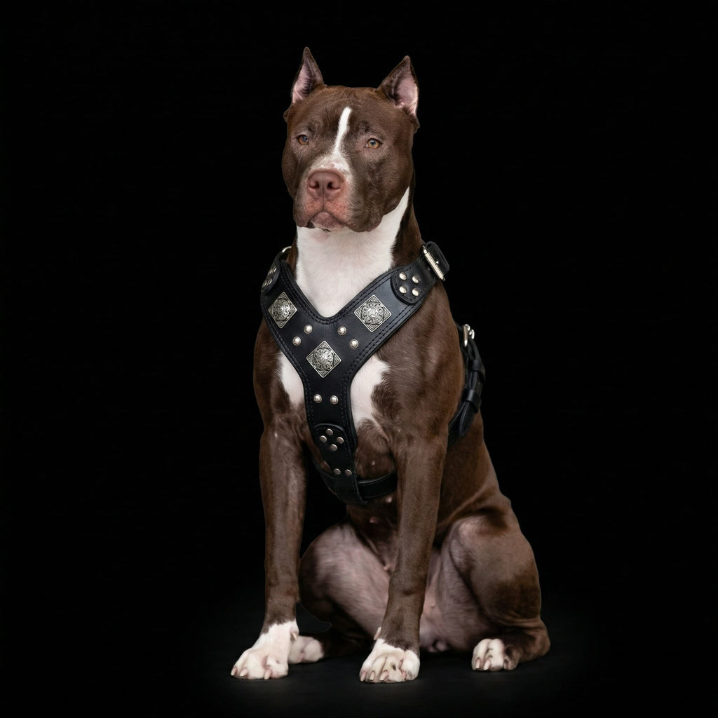 Eros Leather Dog Harness — All Black