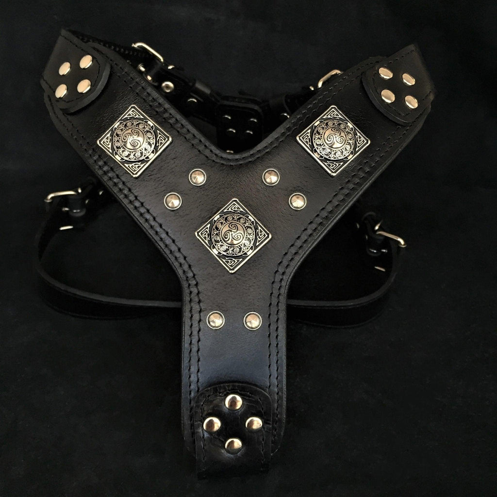 Eros Leather Dog Harness — All Black
