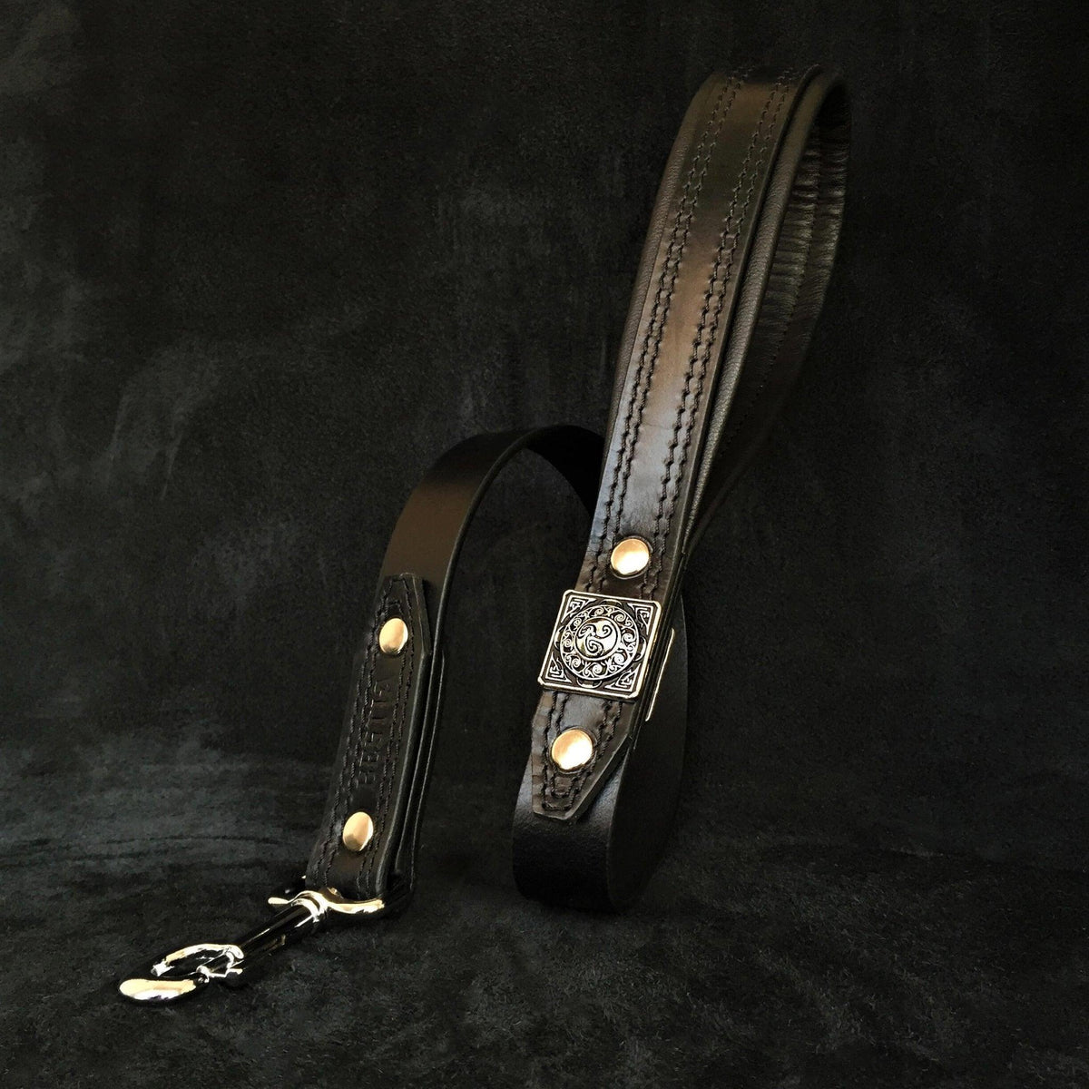 Eros Leather Dog Harness — All Black